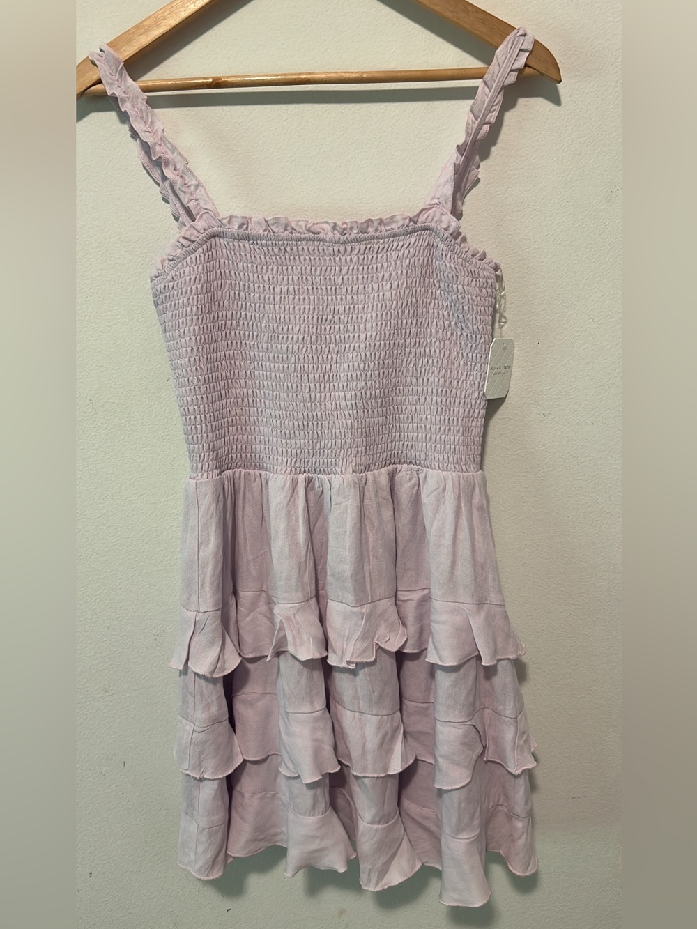 Altar'd State Lavender Smocked Ruffle Tier Dress